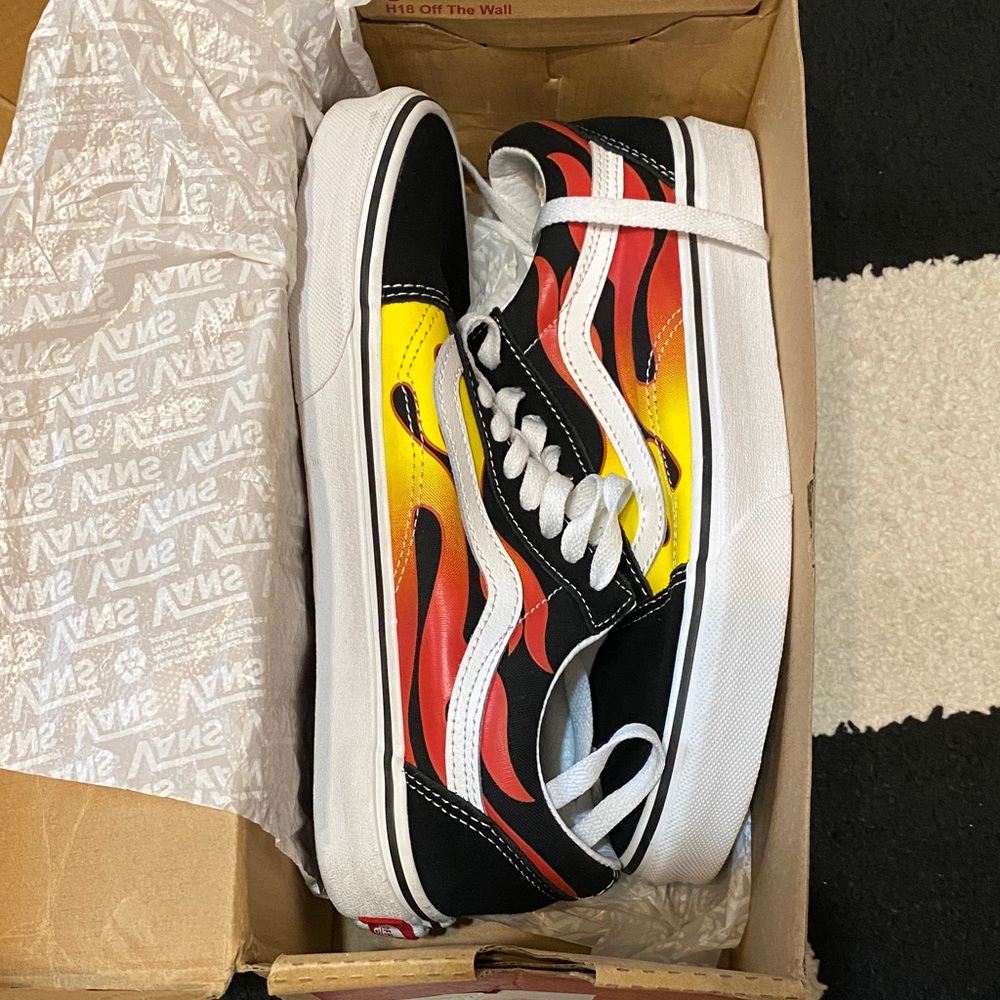 Vans Old Skool Flame Sneakers - Never Worn